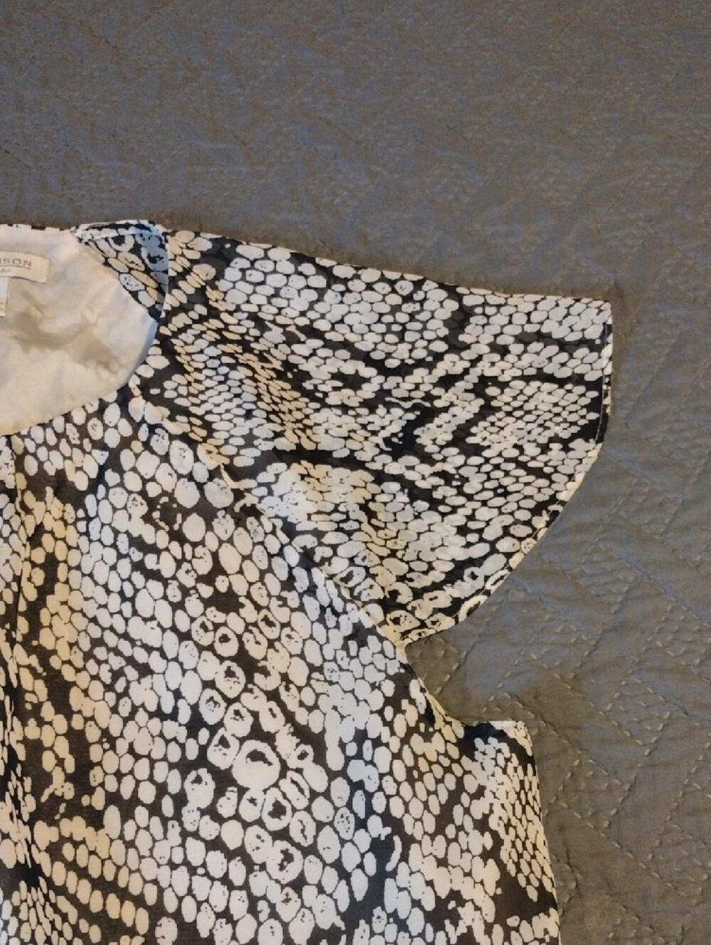 Madison Cream And Black Silk Blouse - Picture 6 of 11
